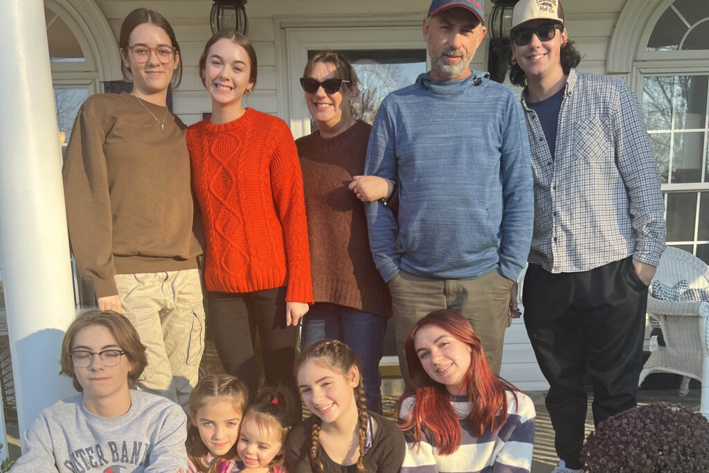 family on front porch