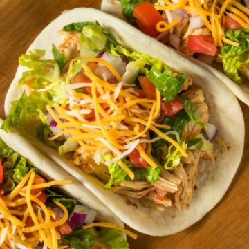 Homemade Shredded Chicken Tacos