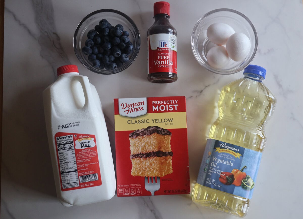 blueberry muffin ingredients.