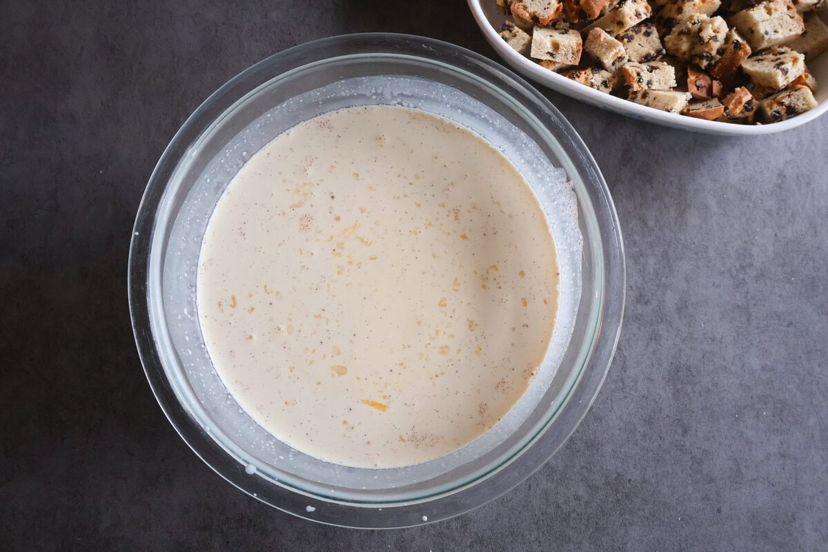 Irish Soda Bread Pudding mixture.