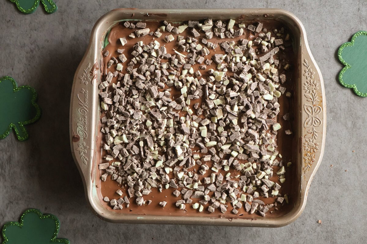 Grasshopper bars in a square pan.
