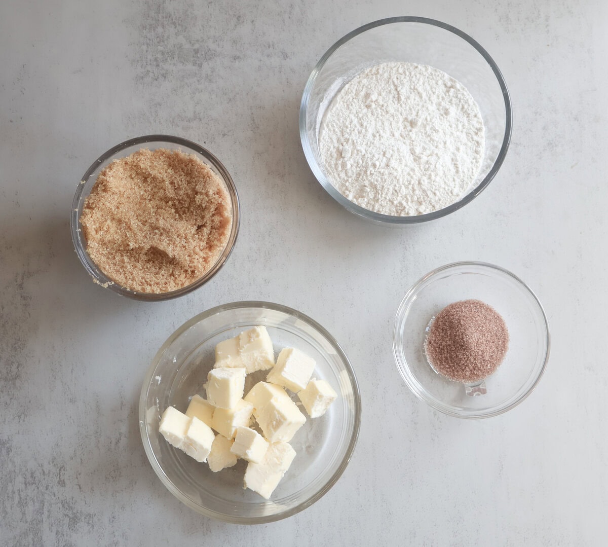 Irish Coffee Cake Streusel ingredients.