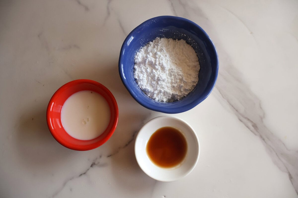 Ingredients for the glaze
