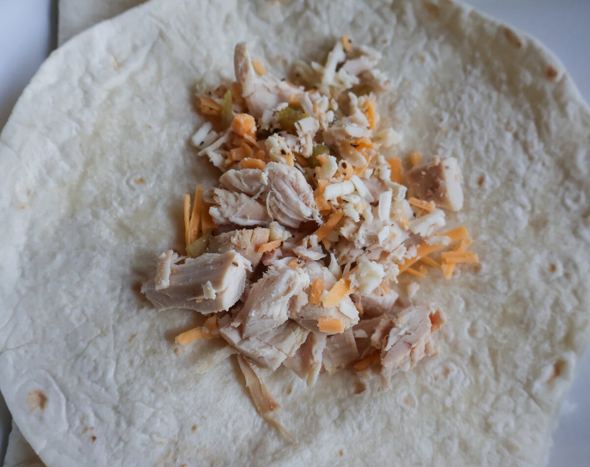 filling for creamy chicken enchiladas.