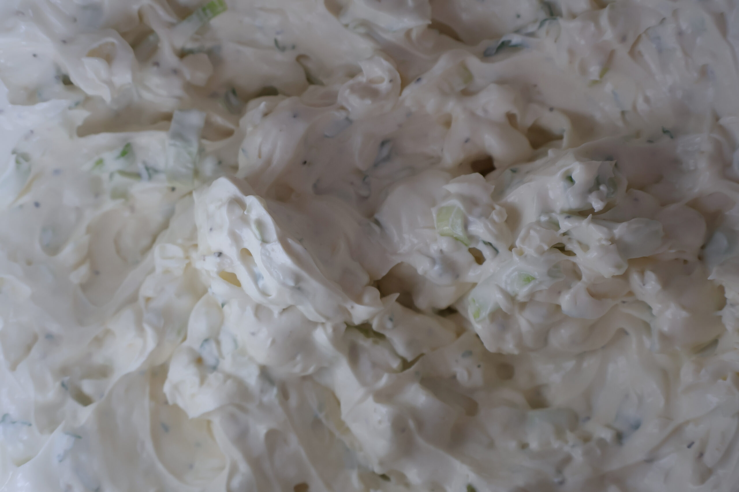 Finished Creamy Green Onion Dip.