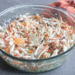 Fumi salad in a glass dish