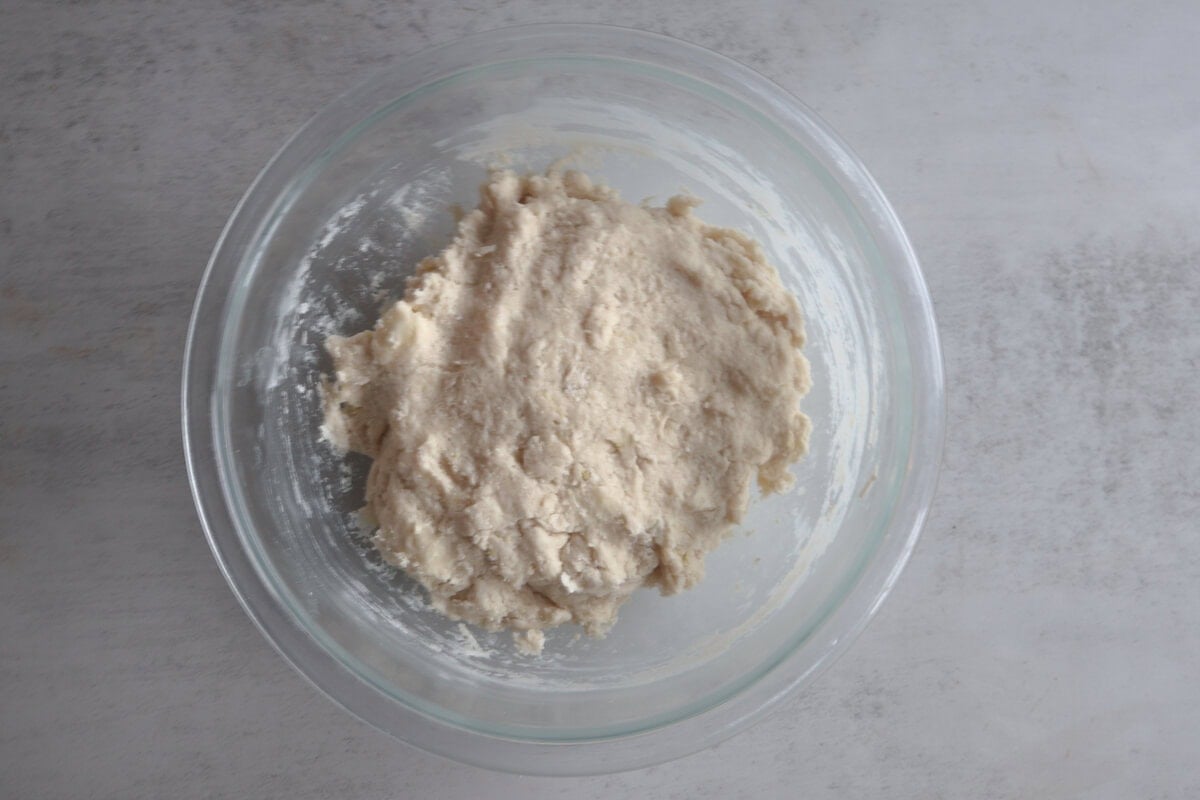 dough for the blueberry white chocolate scones.