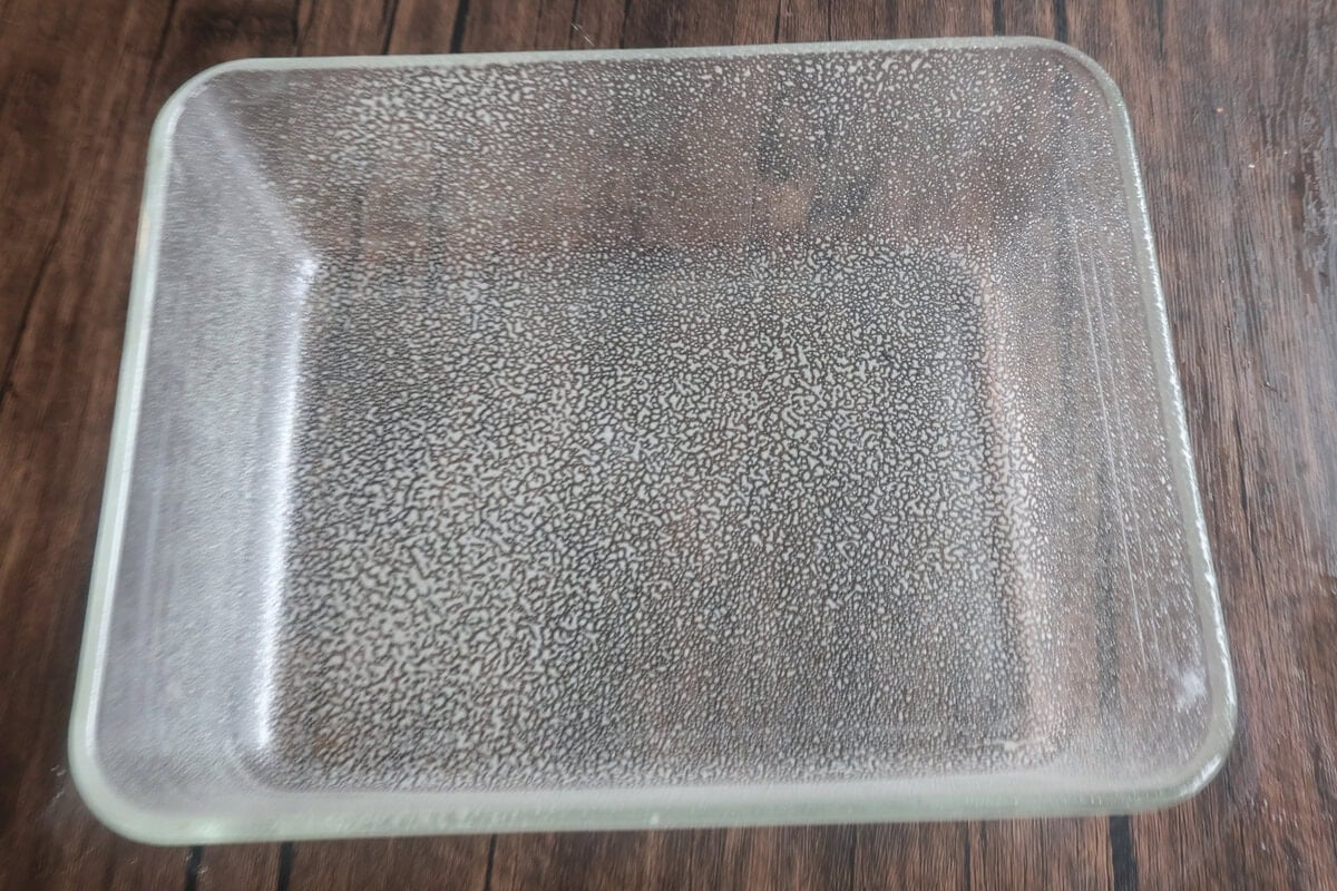 greased casserole dish.