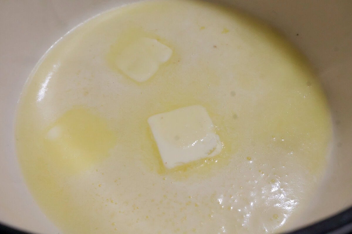 melted butter.
