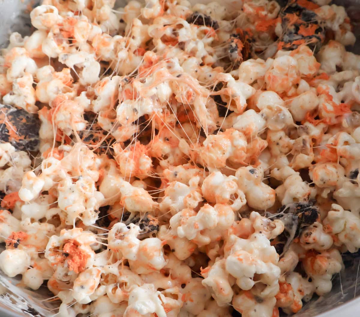 croshed cookies added to the popcorn.